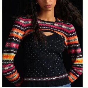 Anthropologie/Maeve 2 piece fair isle sweater